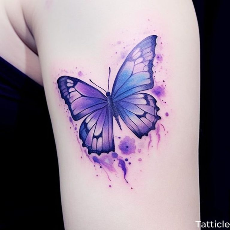 Purple Butterfly Tattoo Meaning and Symbolism - Tatticle