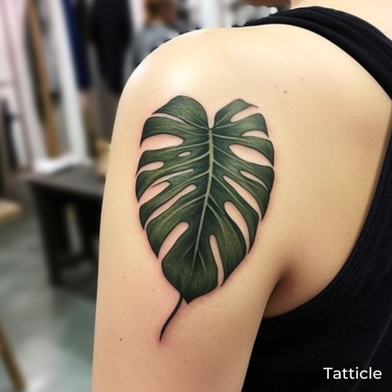 Monstera Plant Leaf - Temporary Tattoo - Just do HUE - Just Do HUE