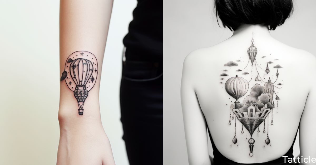 Hot Air Balloon Tattoo Meaning and Symbolism Tatticle