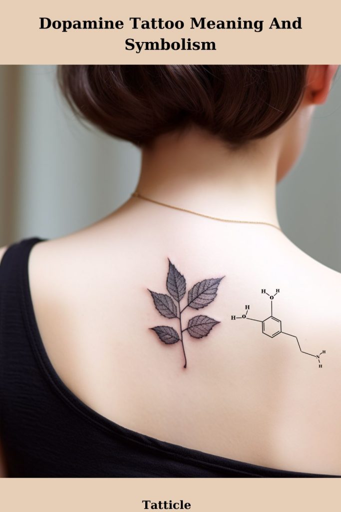 Татуировка: Дофамин (гормон счастья) и цветы