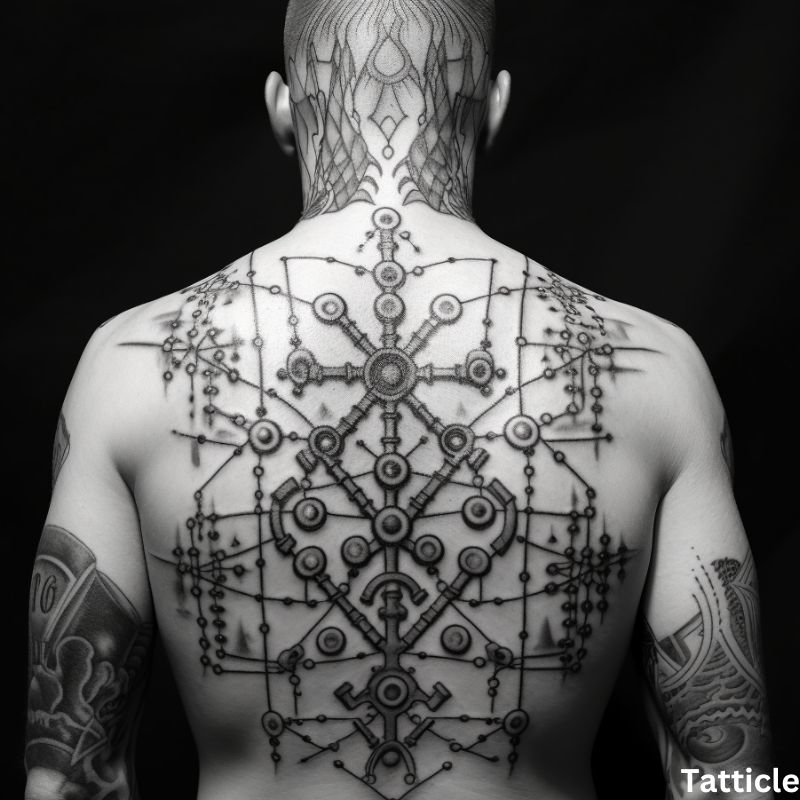 Chemical Compound tattoo on back