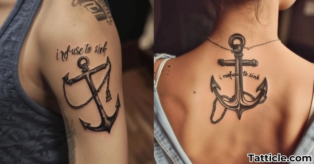 i refuse to sink anchor tattoo meaning