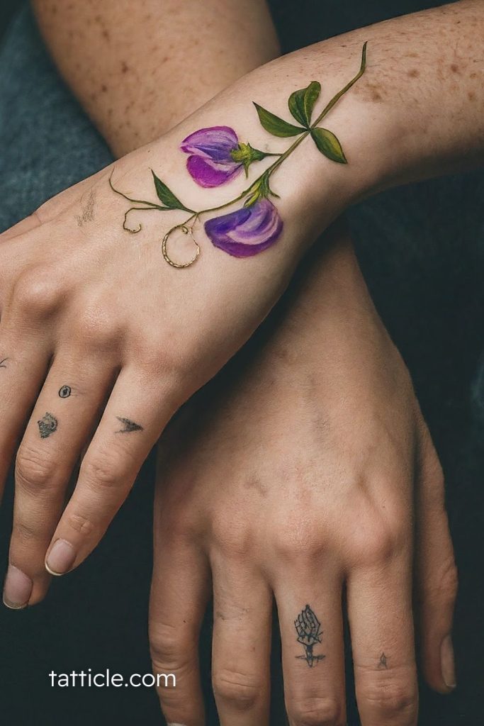 sweet pea tattoo