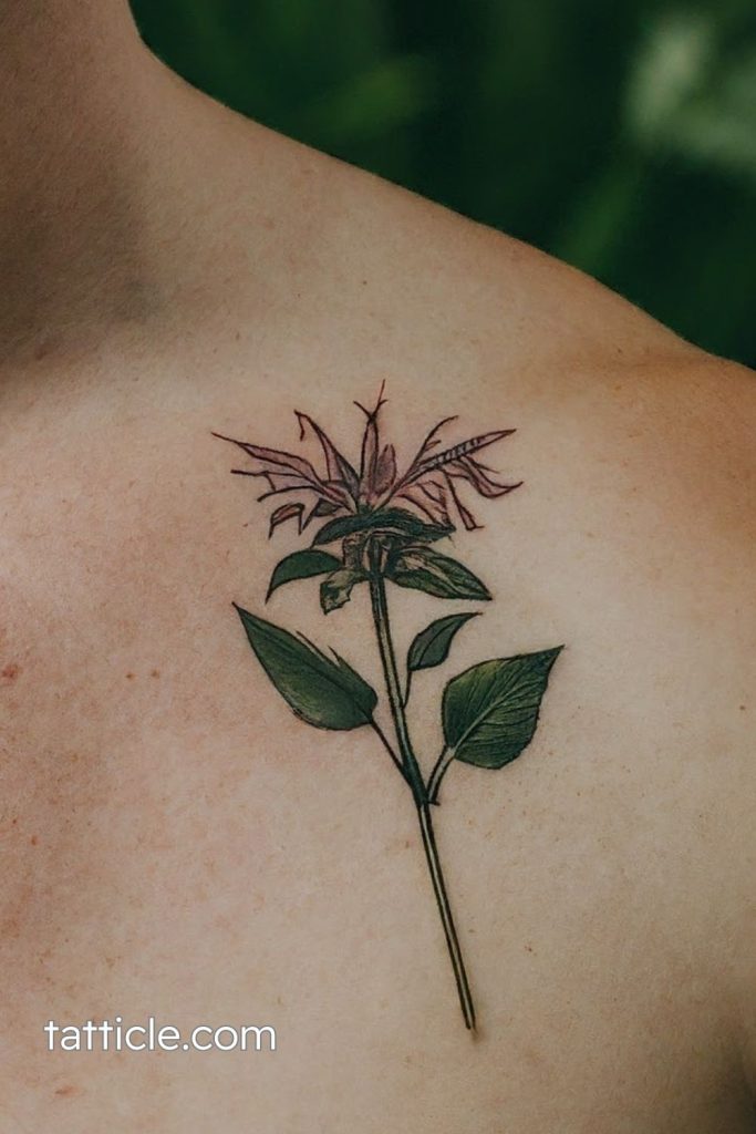 bee balm tattoo