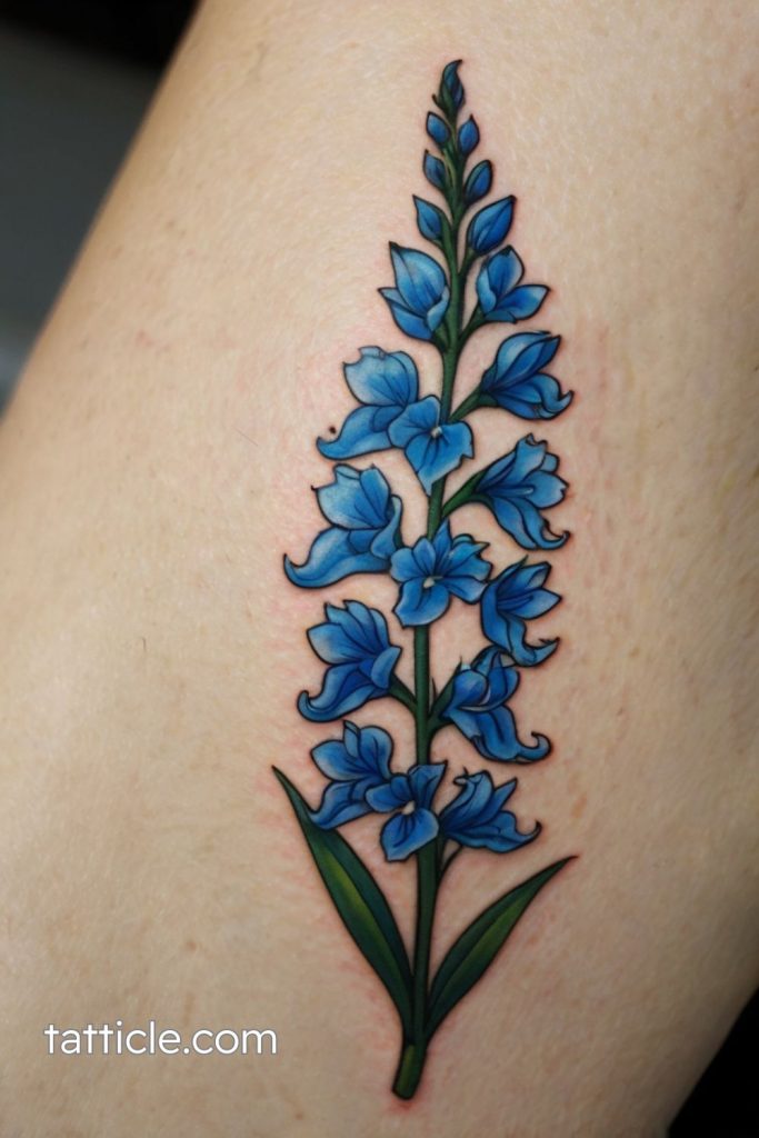 delphinium flower tattoo meaning