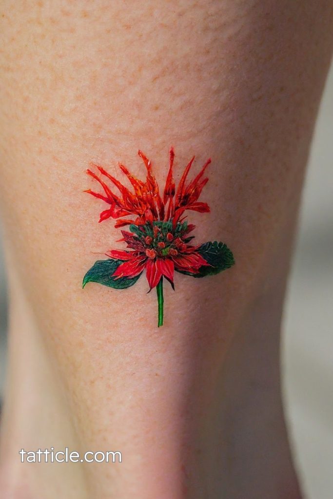 red bee balm tattoo ideas