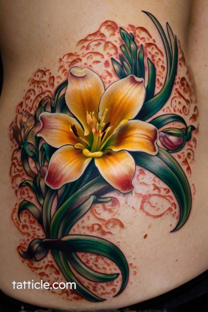 watercolor freesia tattoo ideas