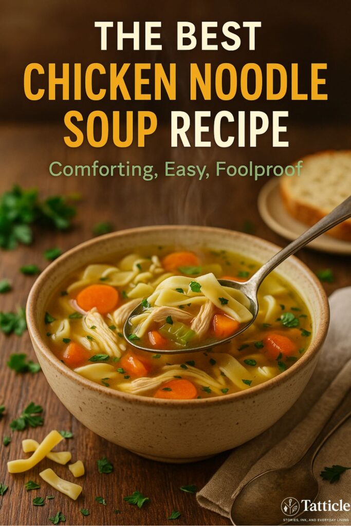 chicken noodle soup recipe pin