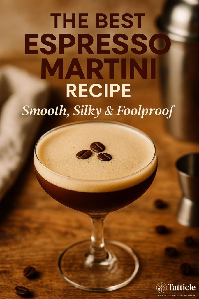 espresso martini recipe pin