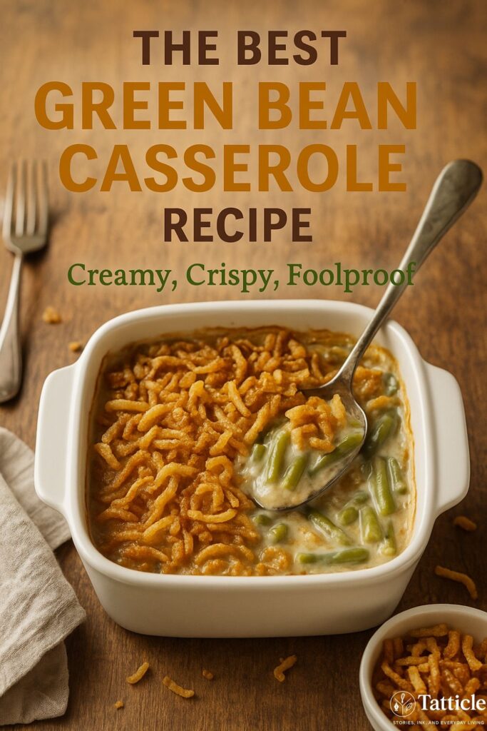 green bean casserole recipe pin