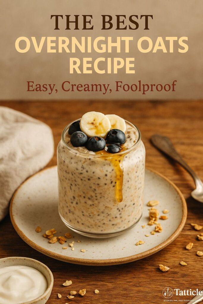 overnight oats recipe pin