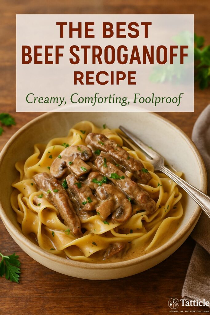 beef stroganoff recipe pin