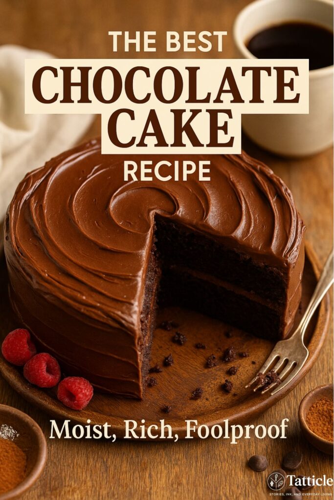chocolate cake recipe pin