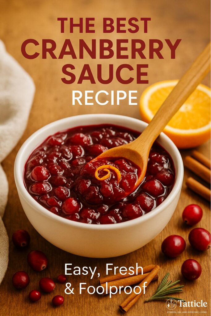 cranberry sauce recipe pin