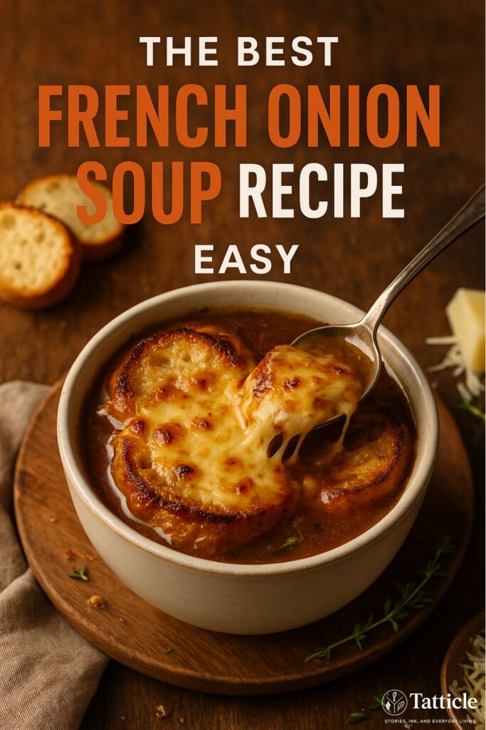 french onion soup recipe pin