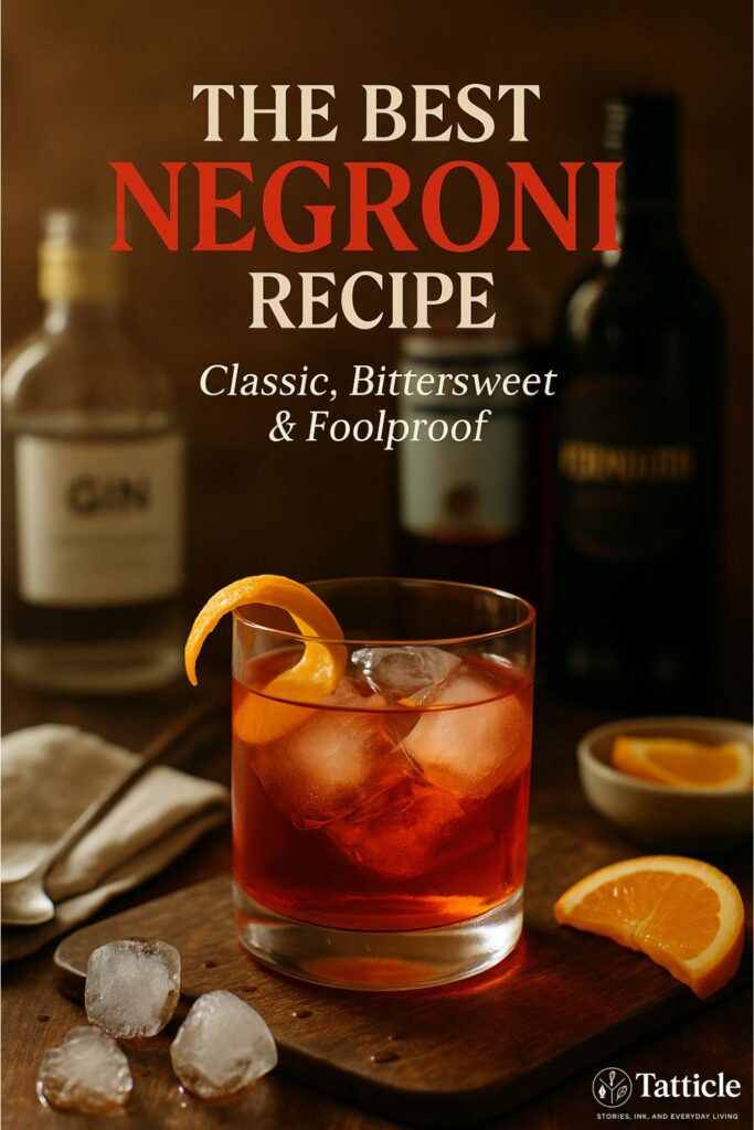 negroni recipe pin
