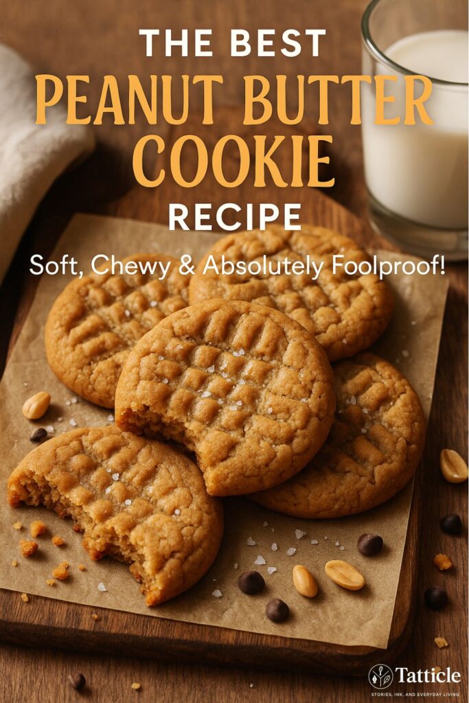 peanut butter cookie recipe pin