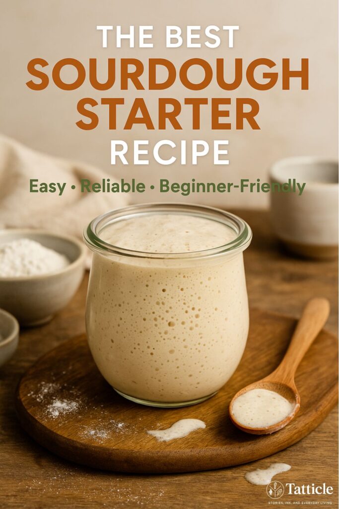 sourdough starter recipe pin