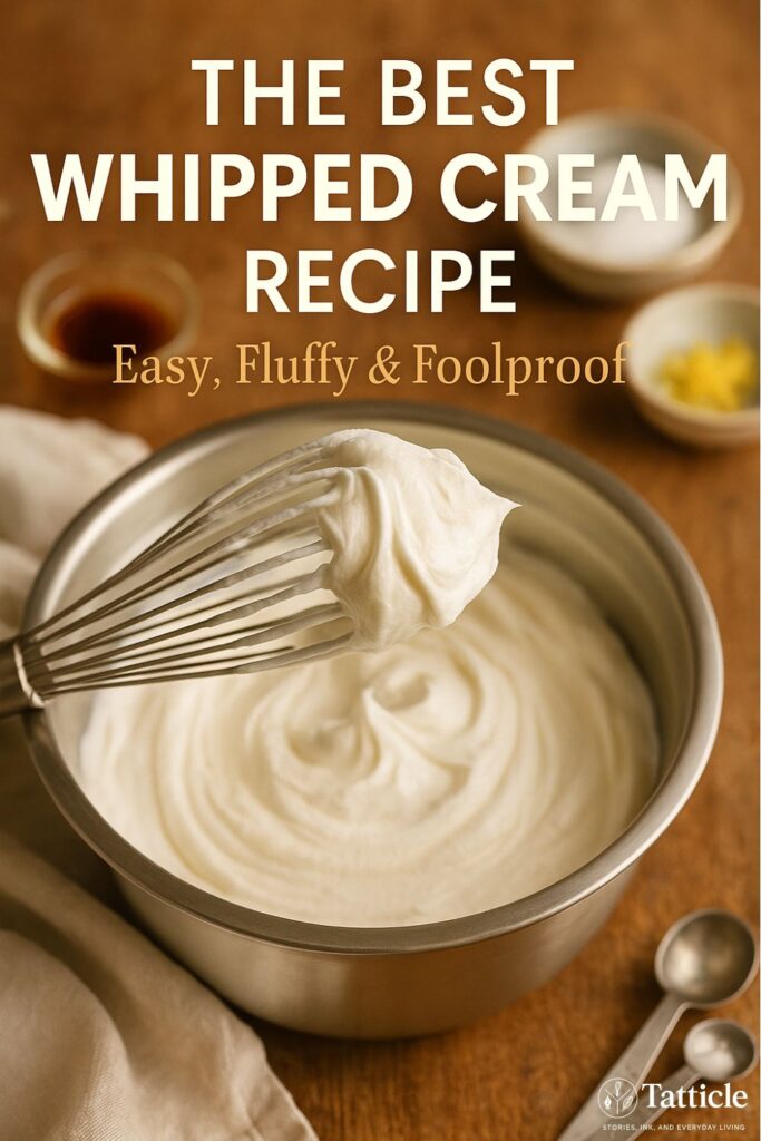 whipped cream recipe pin