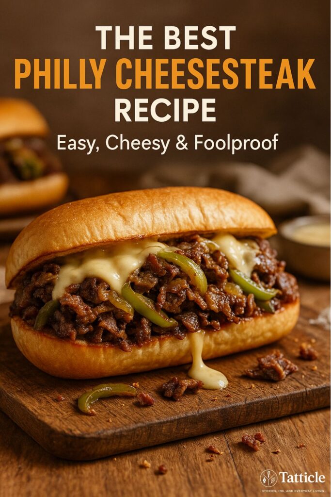 philly cheesesteak recipe pin